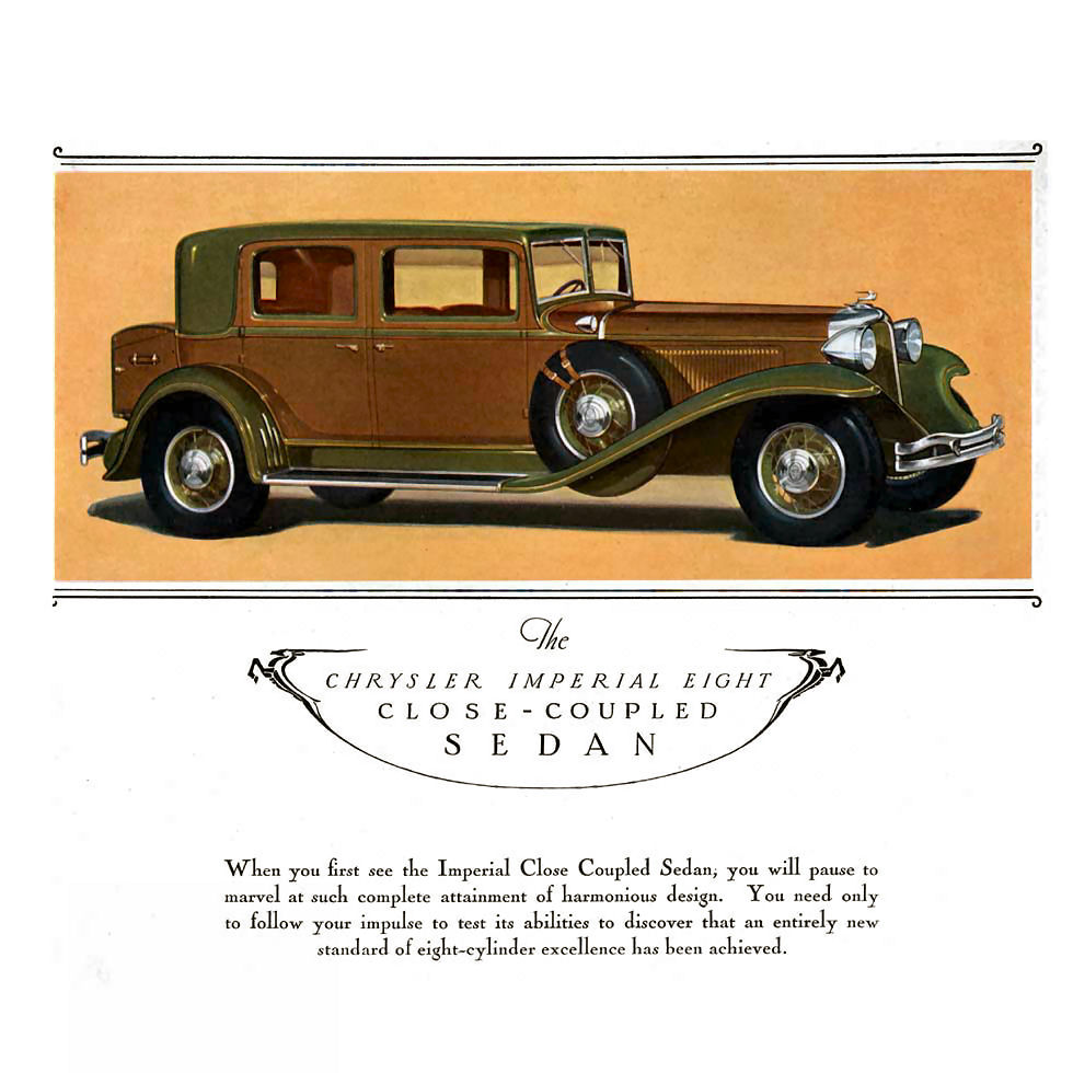 1931 Chrysler Imperial Eight Brochure Page 2